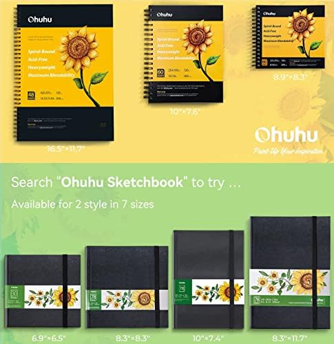Ohuhu 8.3"x8.3" Marker Paper Pad Art Sketchbook for Drawing and Sketching