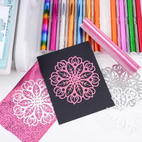 CYFUN DESIGN 5.9inx4.26ft 12Pcs Heat Activated Foil, Hot Stamping Foil Roll