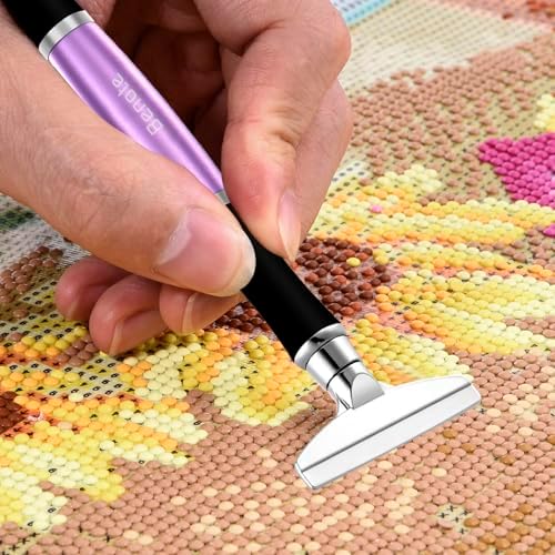 benote Diamond Art Painting Accessories Tools Roller Pressing Pen Metal Correction Plate, 5D Diamond Art Kits Straightener Rhinestone Embroidery Paintings Accessory