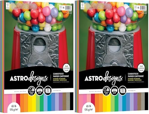 Neenah Cardstock, 8.5 X 11 Inches, 72 Count | Creative Collection Classics | Starter Kit | Assortment | Pack of 2