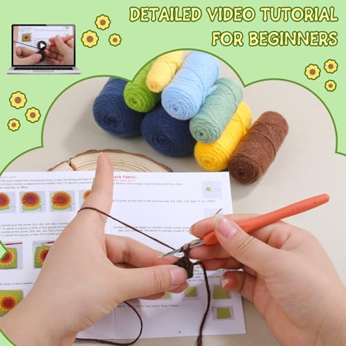Pnytty Crochet Kit for Beginners, Crochet Starter Kit for Bag DIY Making