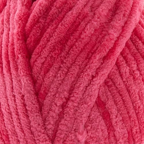 Loops & Threads Sweet Snuggles Yarn - Yarn for Knitting, Crochet, Weaving, and Arts & Crafts - Pink, Polyester, 8.8 oz