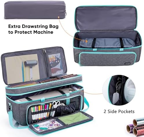 Double Layer Carrying Case for Cricut Maker 4/3, Explore Air 2/3/4 Die Cut