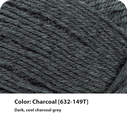 Lion Brand Yarn, Wool-Ease Recycled Crochet Yarn, Charcoal, Gray, 1 Pack