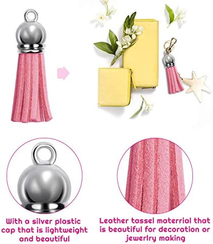 Cridoz 300pcs Tassels for Jewelry Making, Keychain Charms Bulk for Crafts, Resin Keychains, Acrylic Blanks, Bangles Bracelets, Earrings and Jewelry Making