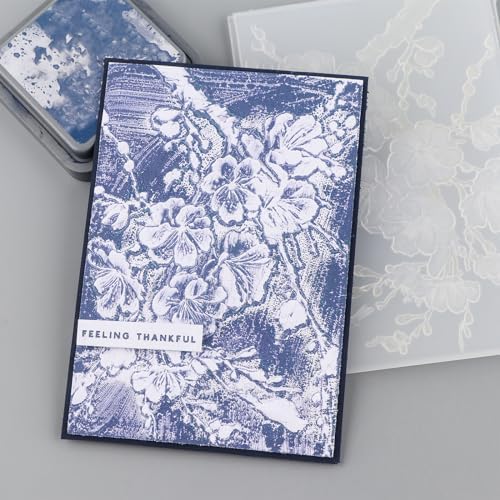 3D Embossing Folder for Card Making Embossing Flower Blossom Floral Plastic Embossing Folder Template for DIY Scrapbooking Paper Crafting Handmade Crafts Scrapbooking Supplies Scrapbook Album Decor