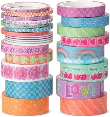Mr. Pen- Washi Tape Set, 21 Rolls, Assorted Sizes, Pastel Bliss | 5 Yards/Roll, Washi Tape for Scrapbook, Arts, Crafts, Journals and Planners