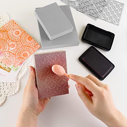 BAOFALI 12 Pcs Stamping Foam Grey Moldable Foam Stamps Plastic Dry Foam Stamp Pad Cut and Dry Foam Stamping Foam Block for Sculpture, Modeling, DIY Arts and Handicrafts Projects