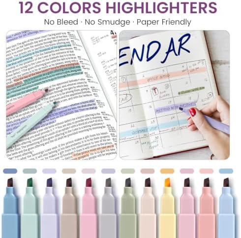 Taja Cute Pencil Case With School Supplies, 39 PCS, Stationery Set, Purple