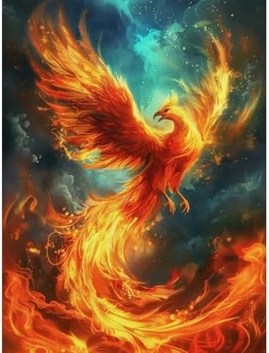 Diamond Art Kits for Adults, Phoenix Diamond Painting Kit, 12 x 16 Inch