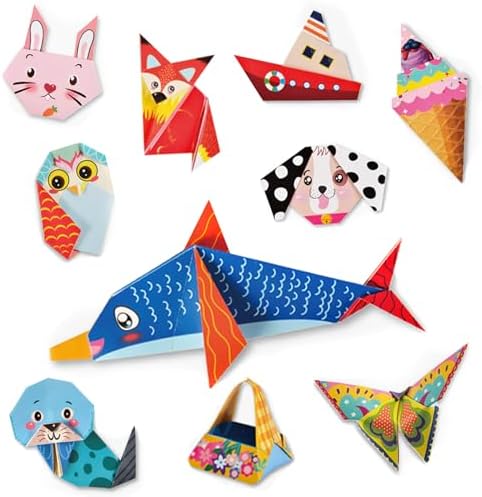 AluAbi 152-Sheet Origami Paper Kit with 72 Patterns & Instruction Book