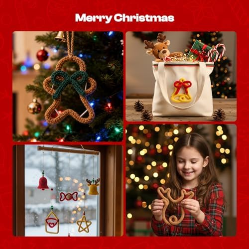 Caydo i Cord Christmas Decoration Making Kit with 24 Patterns for Beginners