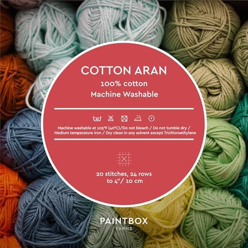 Paintbox Yarns 100% Cotton Aran Yarn 1.76oz / 50g, 93yds / 85m