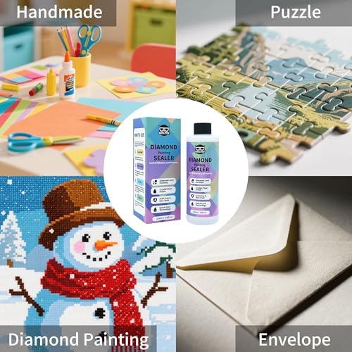 Breliter Diamond Art Sealer, Clear Art Glue Sealer for Diamond Painting, Puzzle, Permanent Hold, Shine Effect Conserver Glossy Finish