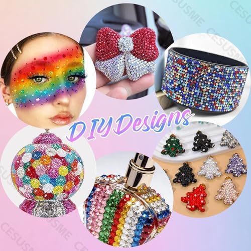 28000Pcs Color Rhinestones Bedazzling Kit, Light Pink Resin Gems for Crafts