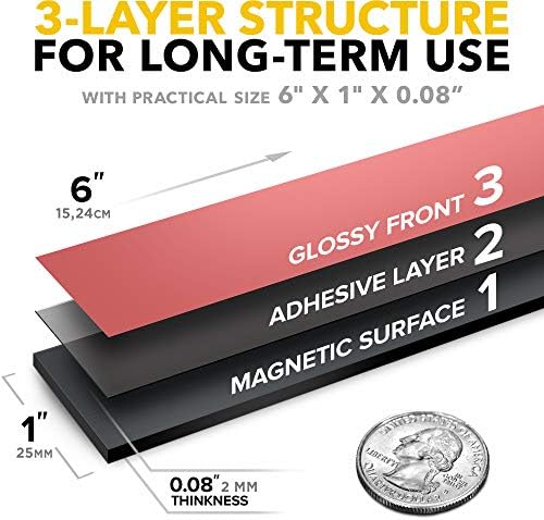 X-bet MAGNET Super Sticky Adhesive Magnetic Strips, 6x1 (15x2.5cm), 11 pcs