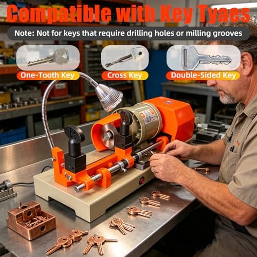 Cutter Cutting Machine 110V, Metal Cutting Machine for Hardware Stores, Brass Motor Metal Cutter with Polishing Brush & Fine Needle Guide