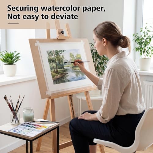 Artist Tape for Watercolor Paper, Acid Free, 3 Rolls, 0.98 in