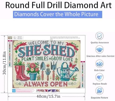 Xylogist Fall Plant Diamond Art Kits for Adults, 5D Potted Diamond Painting