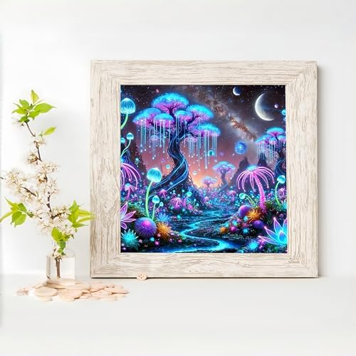 Acelii 5D Diamond Art Kits for Adults Beginners,Fantasy Forest DIY Full Round Drill Diamond Painting Kits, Paint by Diamonds Dots Gem Art Easy,Home Wall Decor 14X14 Inch