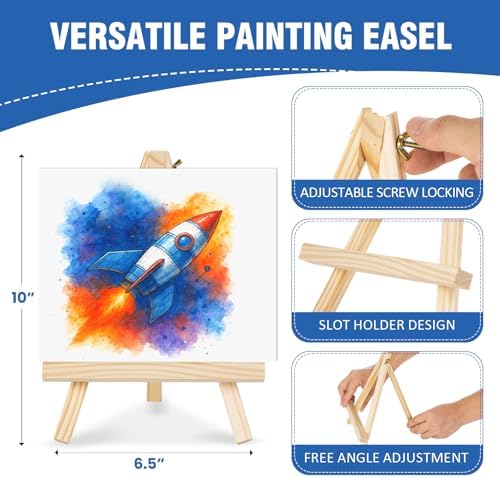 Falling in Art 36 Pack 10 Inch Mini Wooden Display Easels