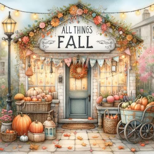 Fall Shop Diamond Art Kits for Adults,Diamond Painting Kits for Beginner 5D