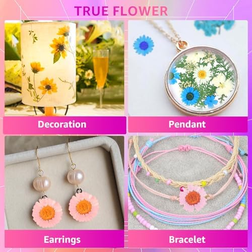 96Pcs Dried Pressed Flowers for Resin, Bulk Natural Dried Flowers,for Scrapbooking DIY Art Crafts Resin Accessories, Soap,Candle Making Nails Decor. Epoxy Resin Jewelry Molds.Craft Making
