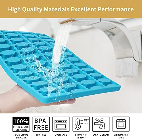 Dog Bone Silicone Molds, Pet Treat Mold for Baking and Freezing
