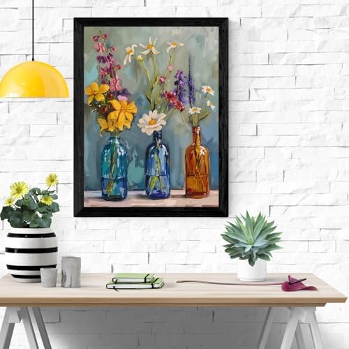 Arpilul Flowers Paint by Number for Adults-Paint by Numbers for Adults Beginner, Adult Paint by Number Kits on Canvas for Home Wall Art Decoration and Gifts 16x20Inch(Z-YH41)