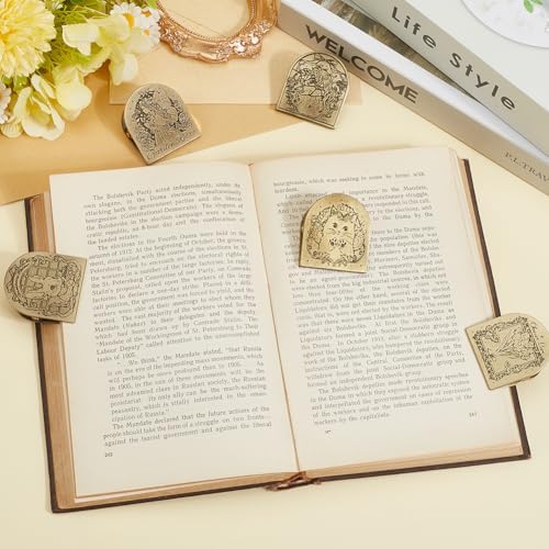 CRASPIRE Cat Kitty Journal Metal Clip Cute Vintage Travelers Notebook Book Bill Binder Clips Holder Alloy Antique Bronze Decorative Travelers for TN Travelers Art Reading Decoration Accessories