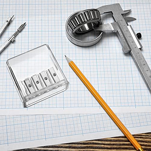 Outus 2 pcs Long Point Pencil Sharpener, 4 Hole for Charcoal Colored Pencil