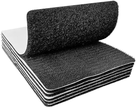4x6 inch Hook and Loop Strips with Adhesive, Nylon Heavy Duty Hook and Loop Tape, Excellent Grip, Interlocking Tape,for Sewing, Crafting,DIY,Wall Adhesive Strips - 6 Sets