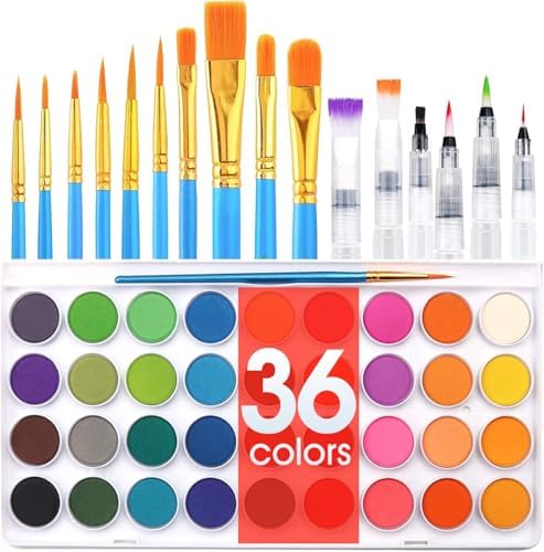 AROIC 36 Colors Watercolor Paint Set, Watercolor Pan Set