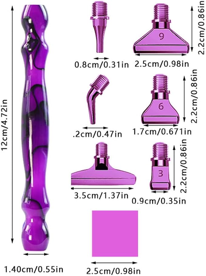 LEIYULY 13 PCS Metal Diamond Art Pens, Ergonomic Diamond Art Accessories