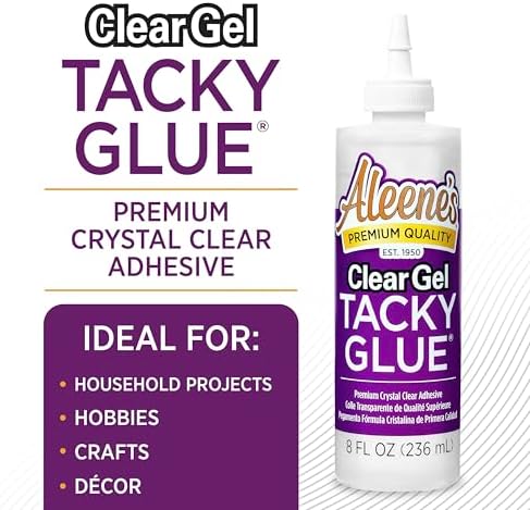 Aleene's Clear Gel Tacky Glue for Crafts, Nontoxic, Applies and Dries Clear, 8 fl oz