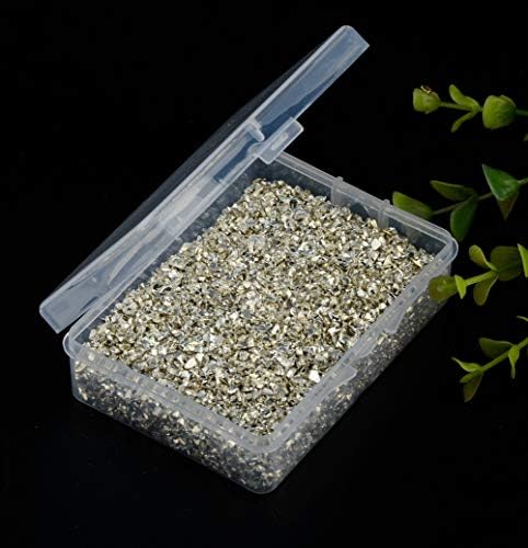 Crushed Glass Irregular Metallic Chips Sprinkles Chunky Glitter Sliver Plated 100g 2-4mm for Nail Arts Craft DIY Vase Filler Epoxy Resin Mold Scrapbooking Jewelry Making Decoration (Sliver, 2-4mm)