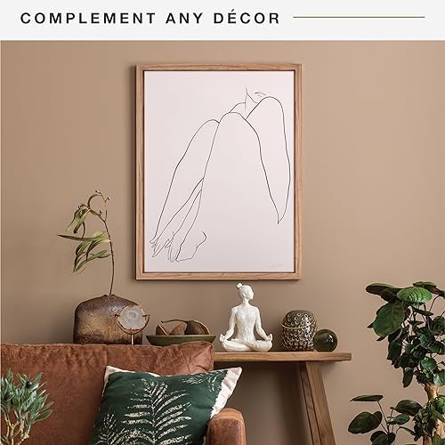 MCS Canvas Float Frame, 18x24, Walnut Woodgrain