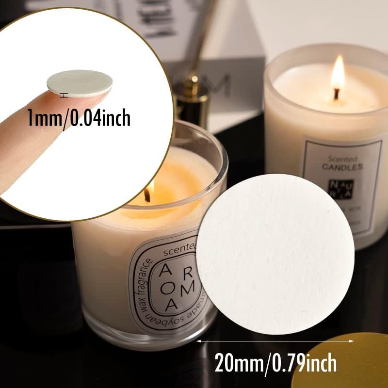 160 PCS Candle Wick Stickers, Double-Sided Heat Resistance Wick Stickers for Candle Making, Adhere Steady in Hot Wax Candle Stickers