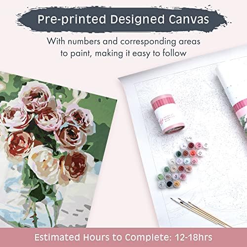 Pink Picasso Paint by Number Kit, for Adults & Teens,16x20, Mail Me Roses