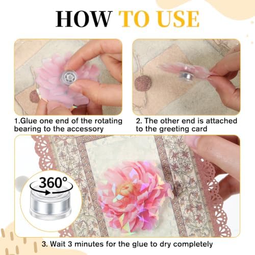 30 Pcs Spinners for Card Making, DIY Rotating Bearings, 360° Rotation Smoot