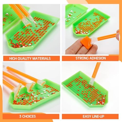 Affrolling 90 Pcs Diamond Art Tools, Drill Pens Trays Glue Clay