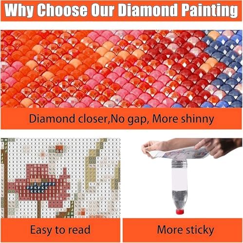 3 Pack Square Diamond Art Kits for Adults Diamond Painting Kit for Beginner