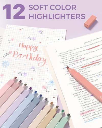 Four Candies 56 PCS School Supplies with Cute Pencil Case (Light Purple)