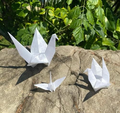 A5 50 Sheets Natural Fiber Mulberry Tree, Mulberry paper Sheets Square Origami, Arts Folding Craft, Decoration, Paper for DIY Crafts. 8.3" x 5.8" (White, A5)