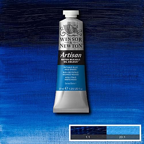 Winsor & Newton Artisan Water Mixable Oil Paint, 37ml, Phthalo Blue (Red)