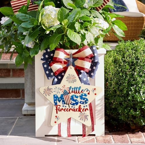 Large Size 12" Wooden Star Ornaments to Paint, Wooden DIY Blank Unfinished 4th of July Door Sign Wreath Door Hanging Sign Plaque Crafts Hanging Patriotic Day Independence Day Decorations 3PCS