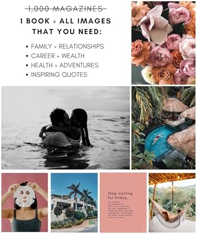 Lamare Vision Board Book -1000+ Images, Vision Board Supplies for Women