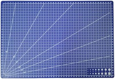 New A3 Double Side Craft Cutting Mat Cutting Board Sewing Pad Artist Carving Tools Handmade Crafts DIY Props (Blue)