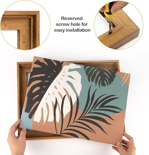 Floating Frames for Canvas, Wood-Look Frames for 1.25" Thick Canvas Paintings, Floater Frame Kit Available in 50 Sizes and 4 Colors for Room Wall Decor and Art Decor (10x10inch Brown, 1-Pack)