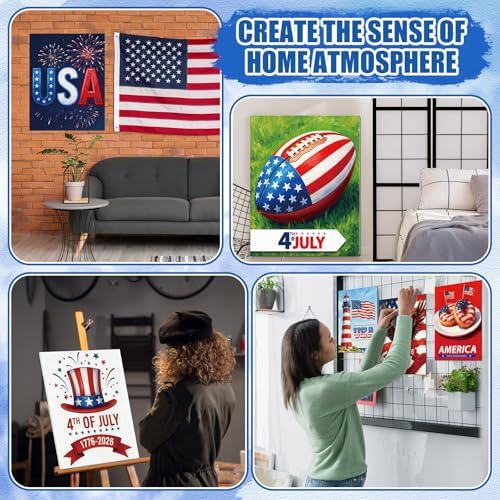 Sherr 140 Pcs 20 Set Pre Drawn Canvas Painting Kit, Independence Day